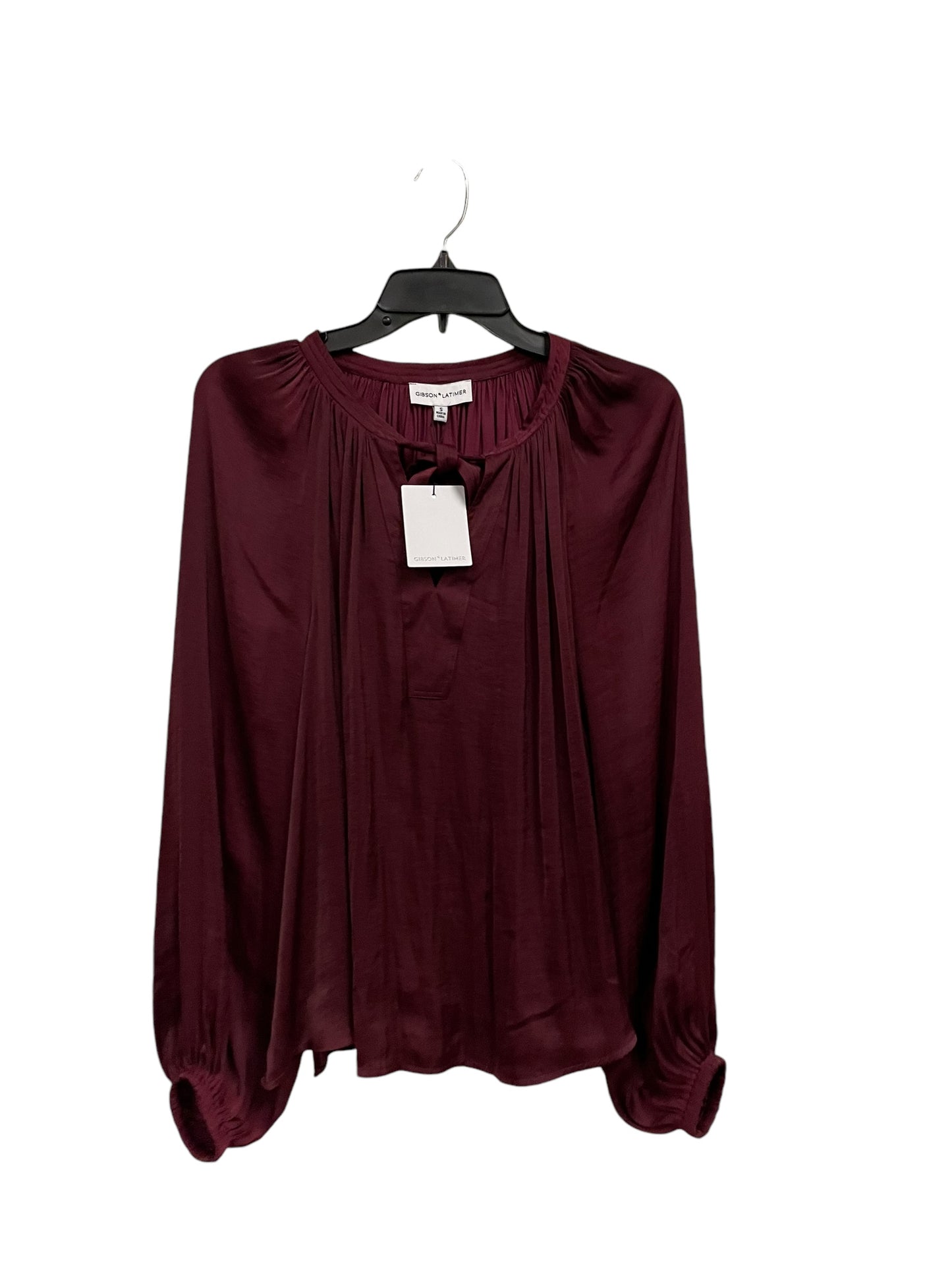 Top Long Sleeve By Gibson And Latimer In Red, Size: S