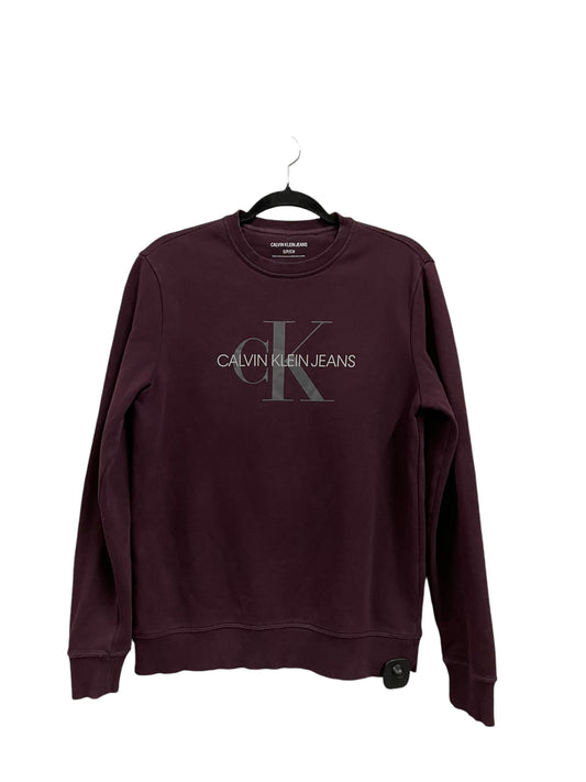 Sweatshirt Crewneck By Calvin Klein In Purple, Size: S