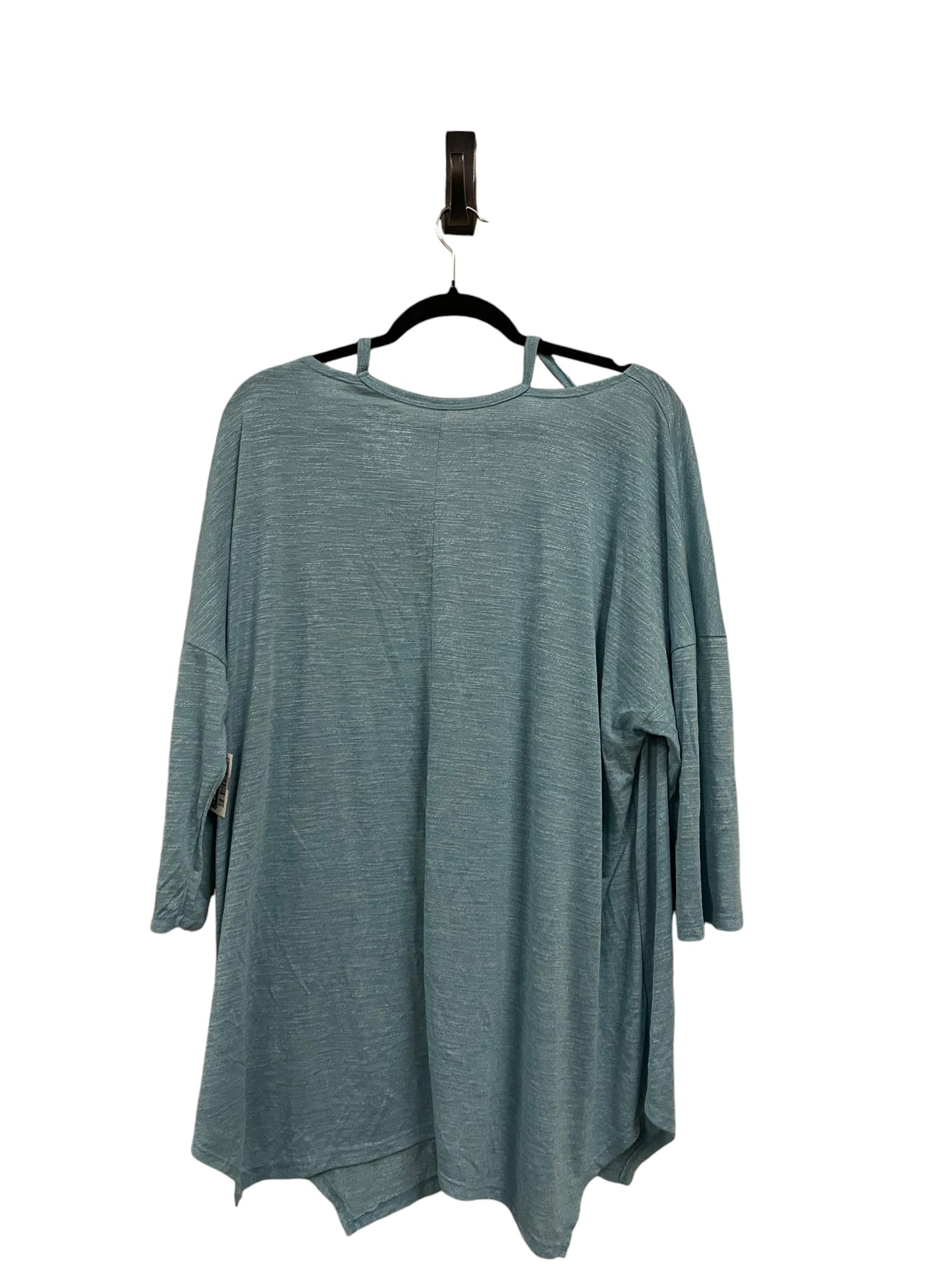 Top Long Sleeve By Terra & Sky In Blue, Size: 1x