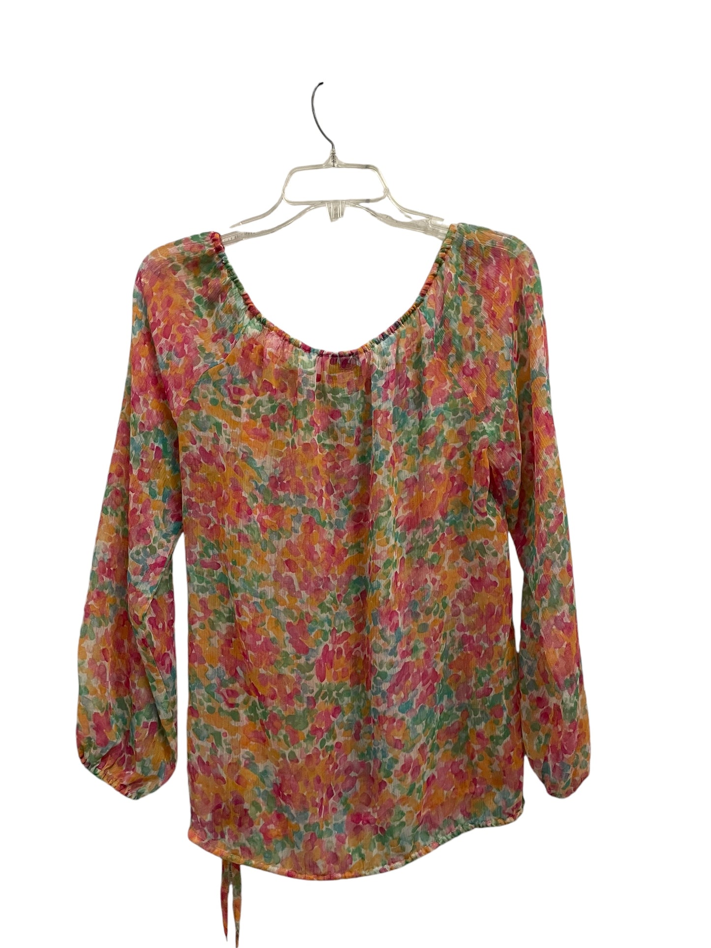 Top Long Sleeve By Loft In Floral Print, Size: Xs