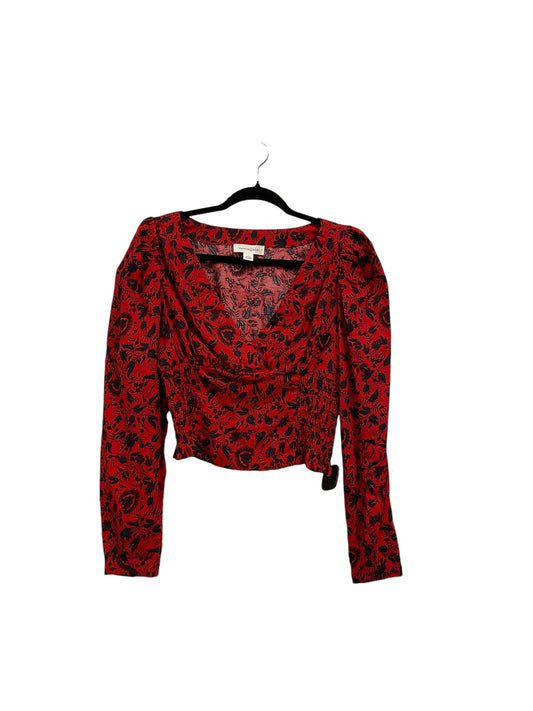 Top Long Sleeve By Treasure And Bond In Red, Size: S