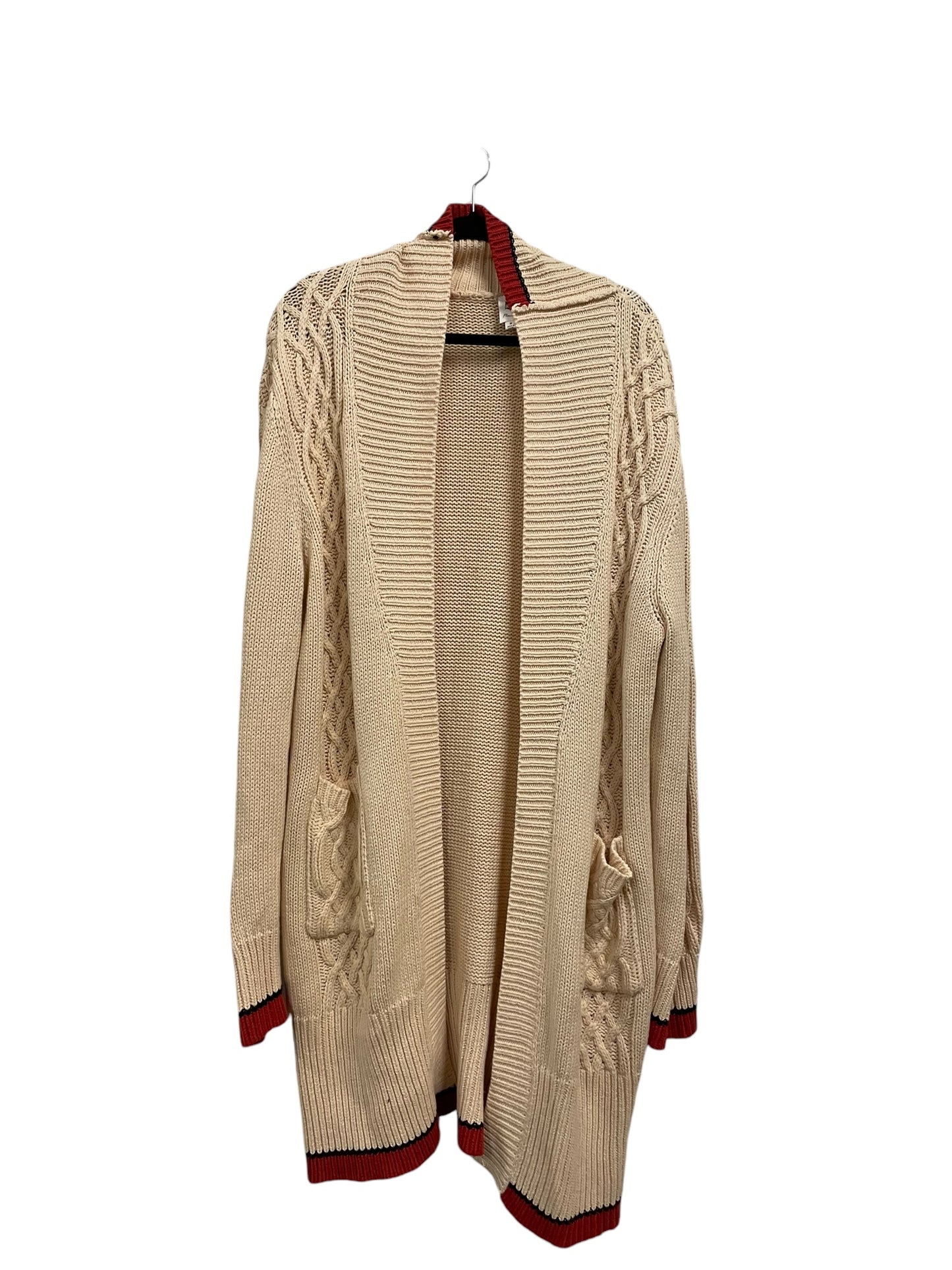 Sweater Cardigan By Clothes Mentor In Beige, Size: M