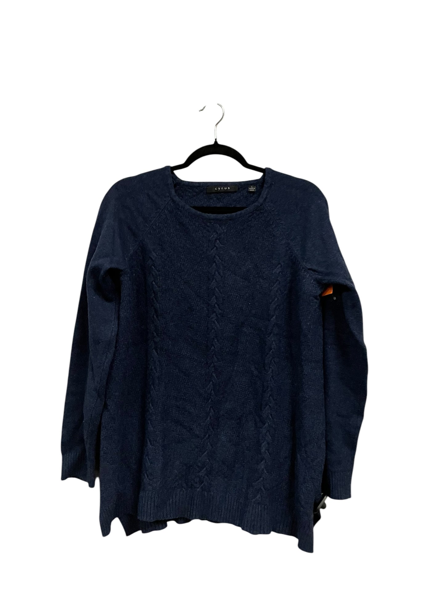 Sweater By Cyrus Knits In Blue, Size: L