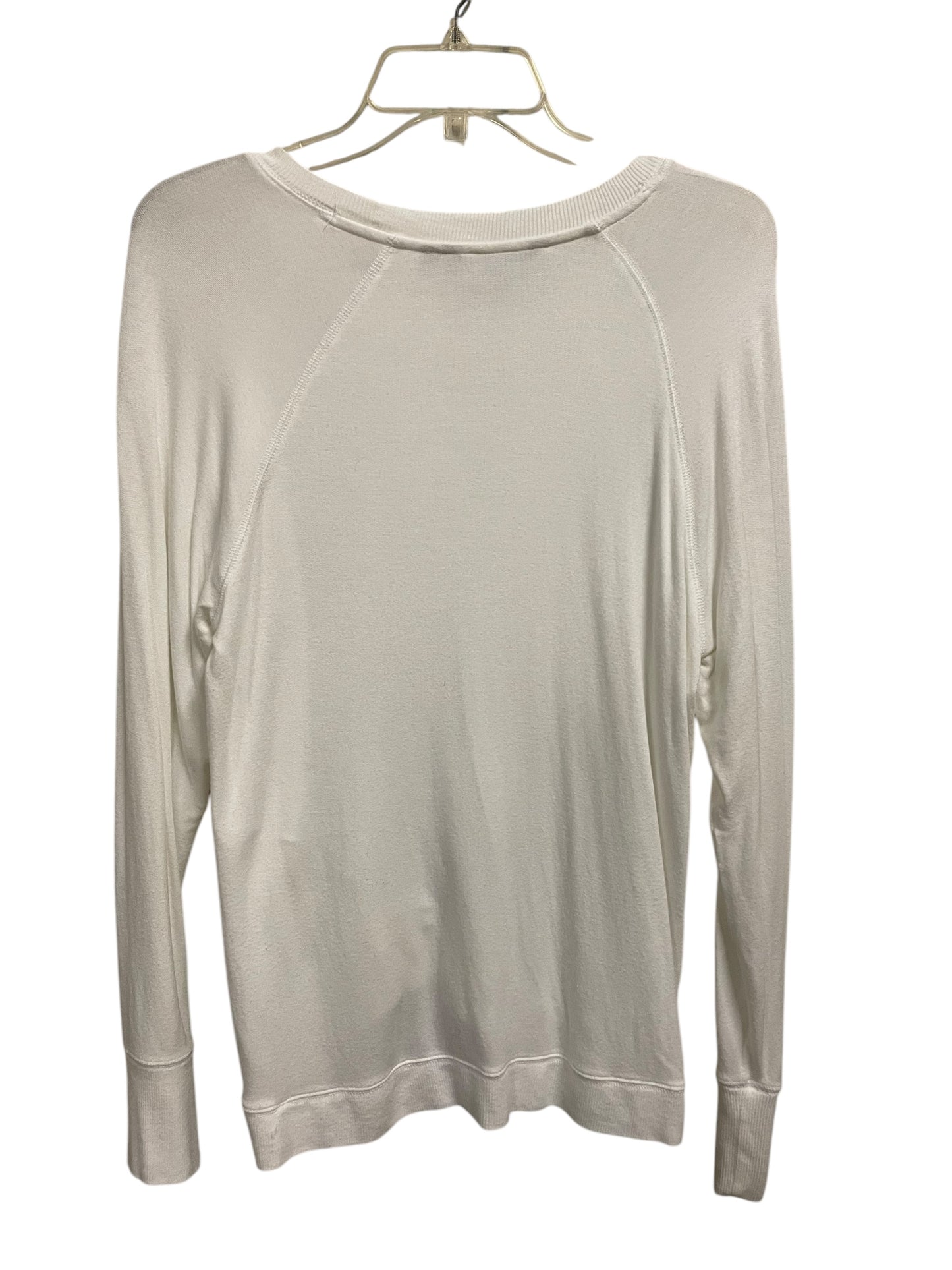 Athletic Top Long Sleeve Crewneck By Athleta In White, Size: S