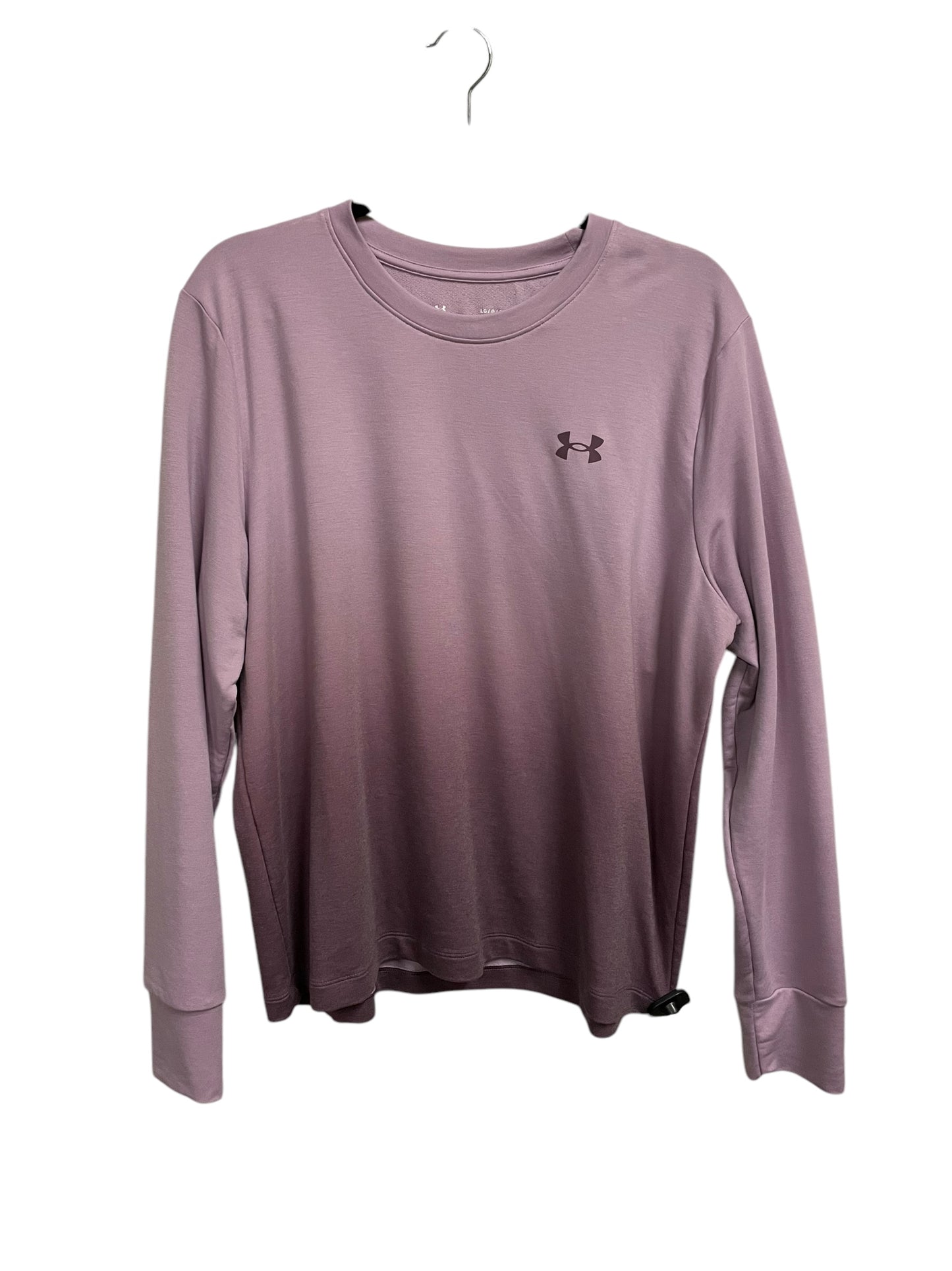 Athletic Top Long Sleeve Crewneck By Under Armour In Purple, Size: L