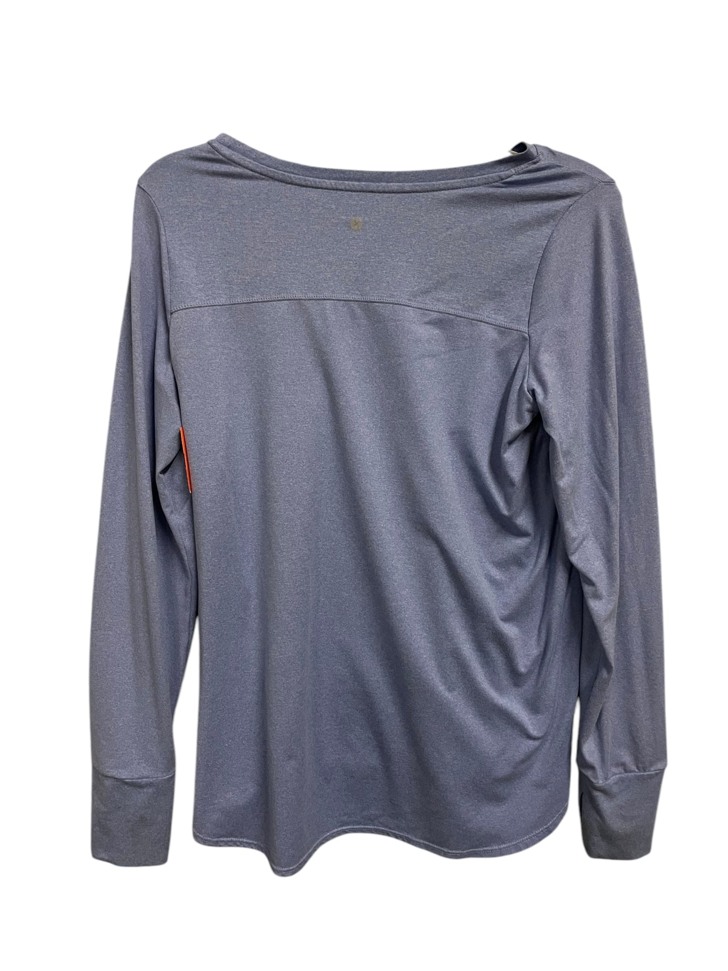 Athletic Top Long Sleeve Crewneck By Layer 8 In Blue, Size: S