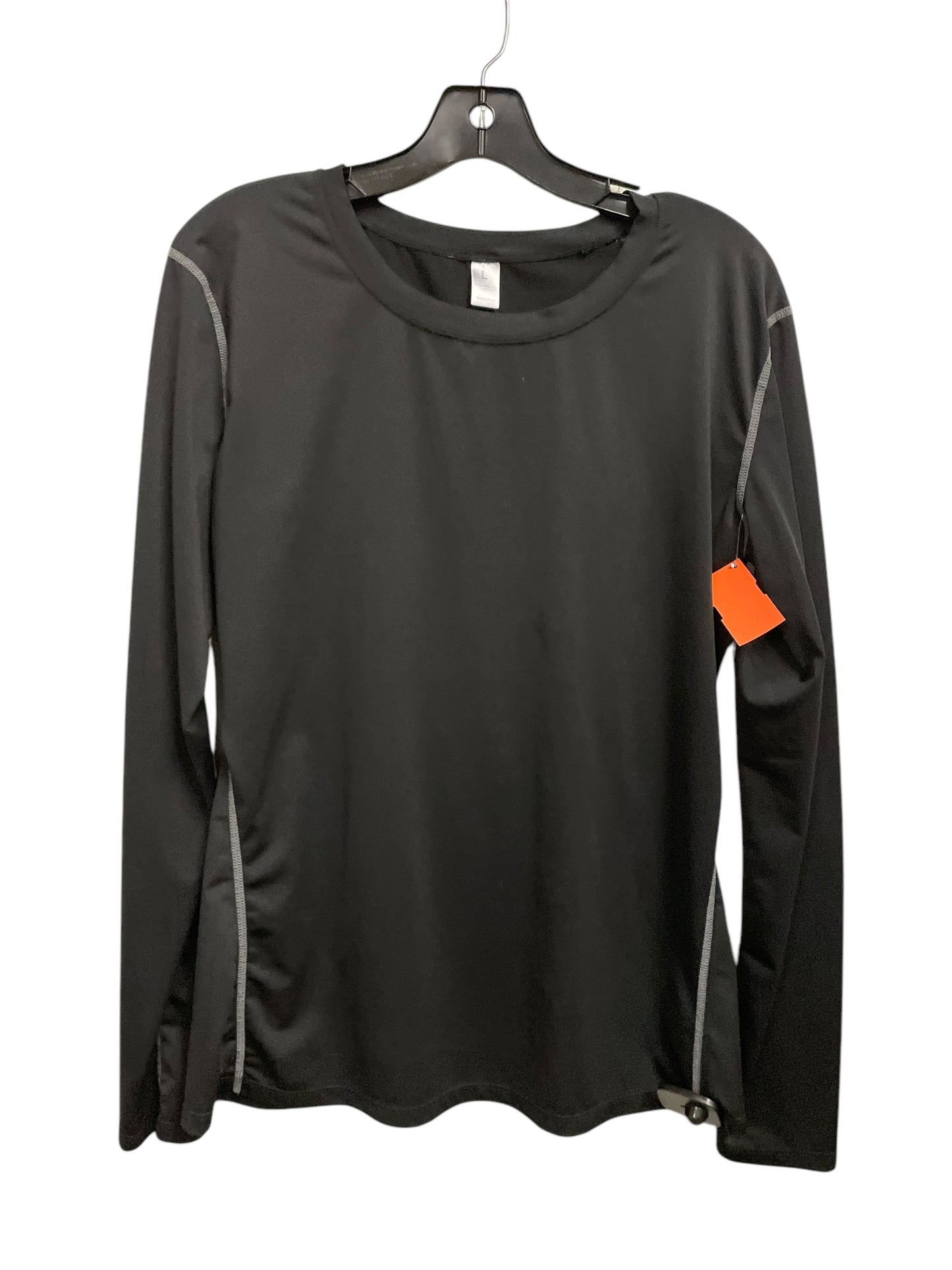 Athletic Top Long Sleeve Crewneck By Clothes Mentor In Black, Size: L