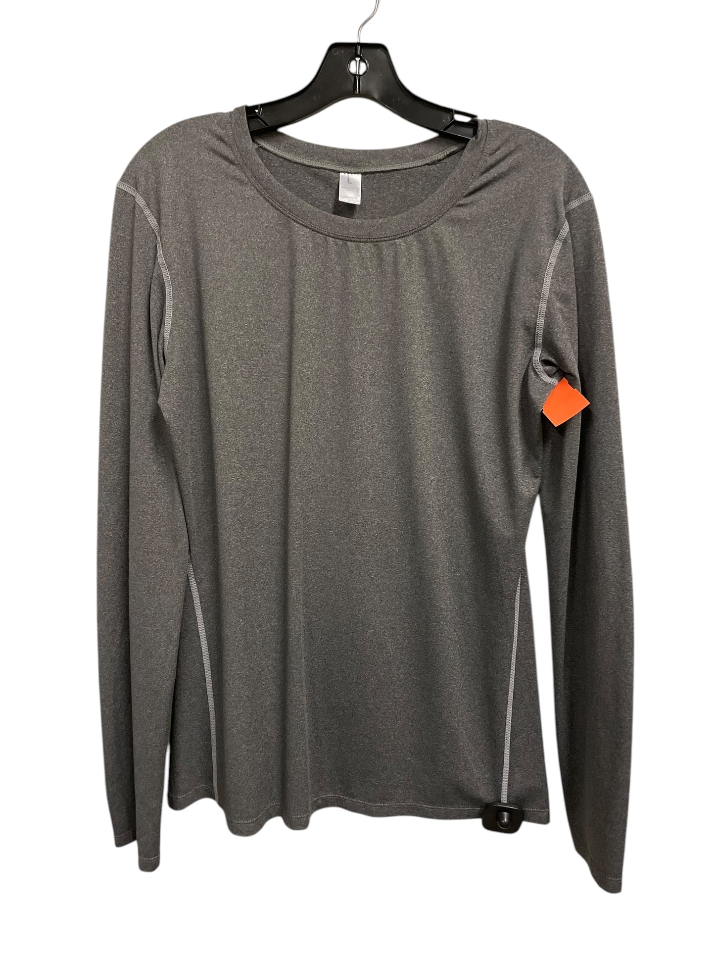 Athletic Top Long Sleeve Crewneck By Clothes Mentor In Grey, Size: L