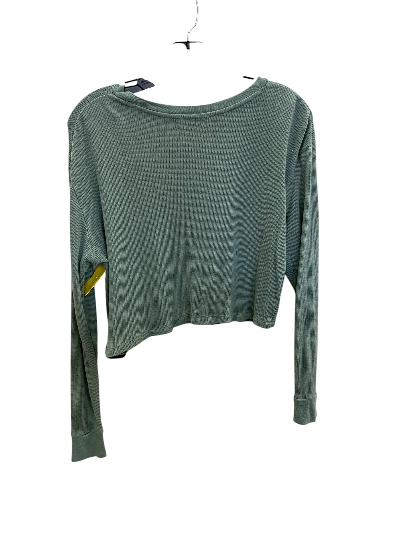 Top Long Sleeve Basic By Essentials In Green, Size: S