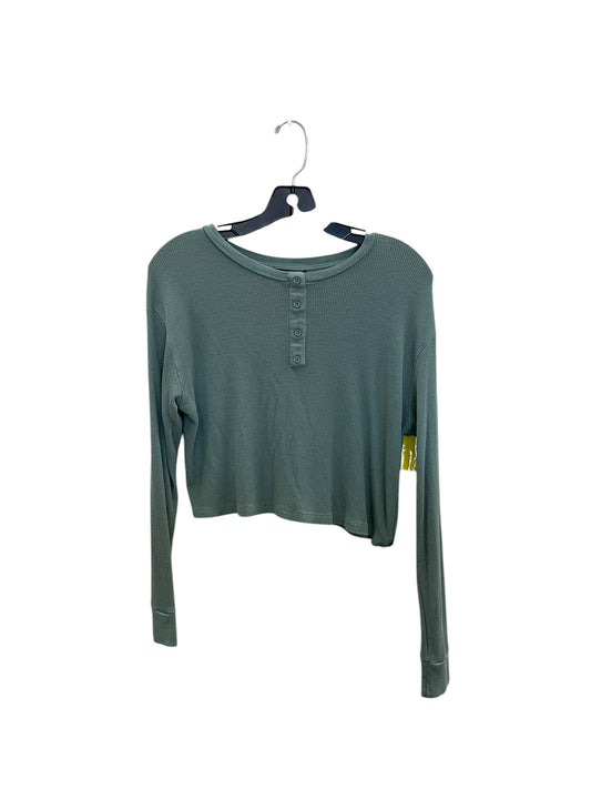 Top Long Sleeve Basic By Essentials In Green, Size: S