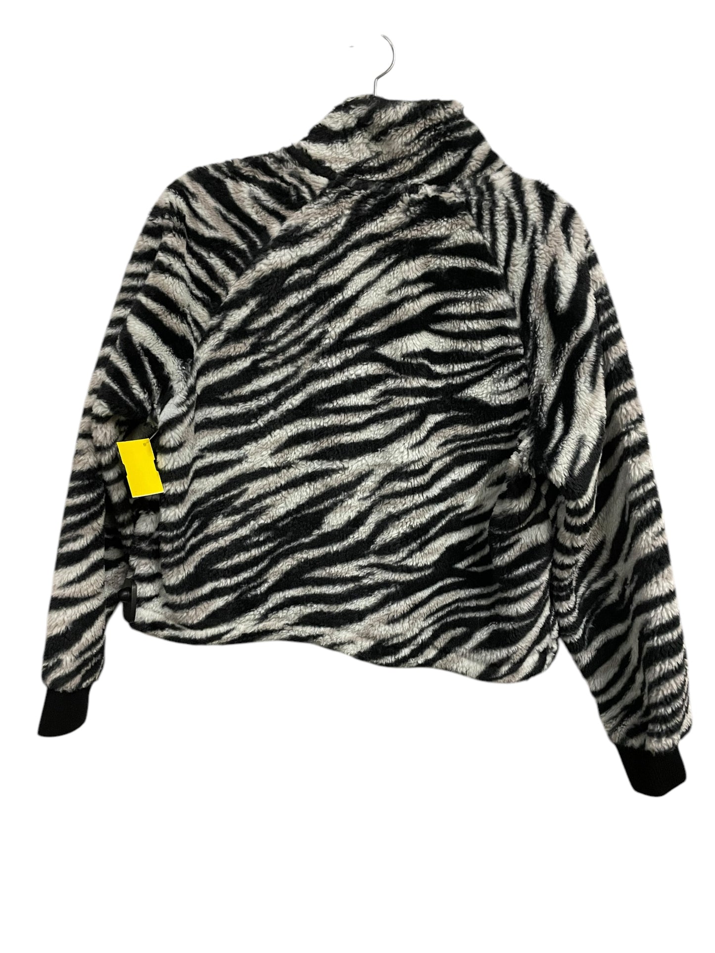 Athletic Sweatshirt Collar By Calvin Klein Performance In Zebra Print, Size: L