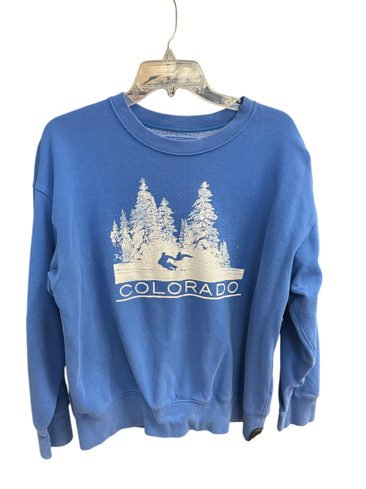 Sweatshirt Crewneck By American Eagle In Blue, Size: S