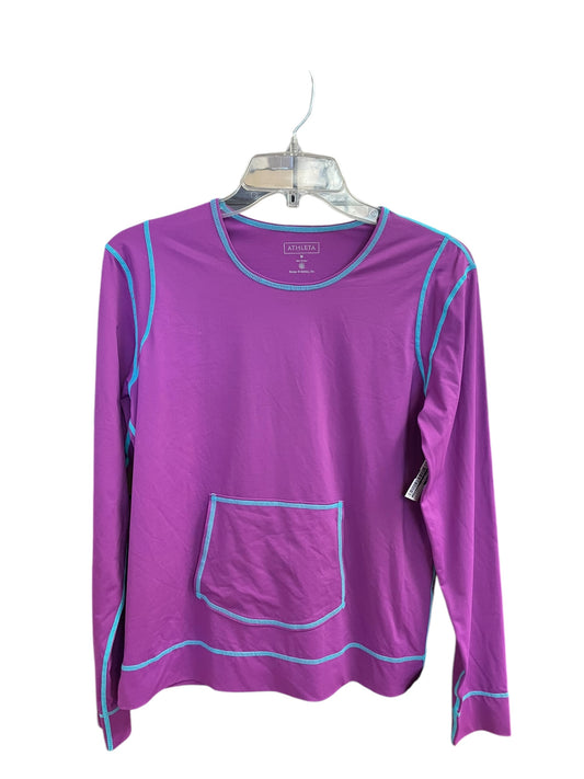 Athletic Top Long Sleeve Crewneck By Athleta In Purple, Size: M