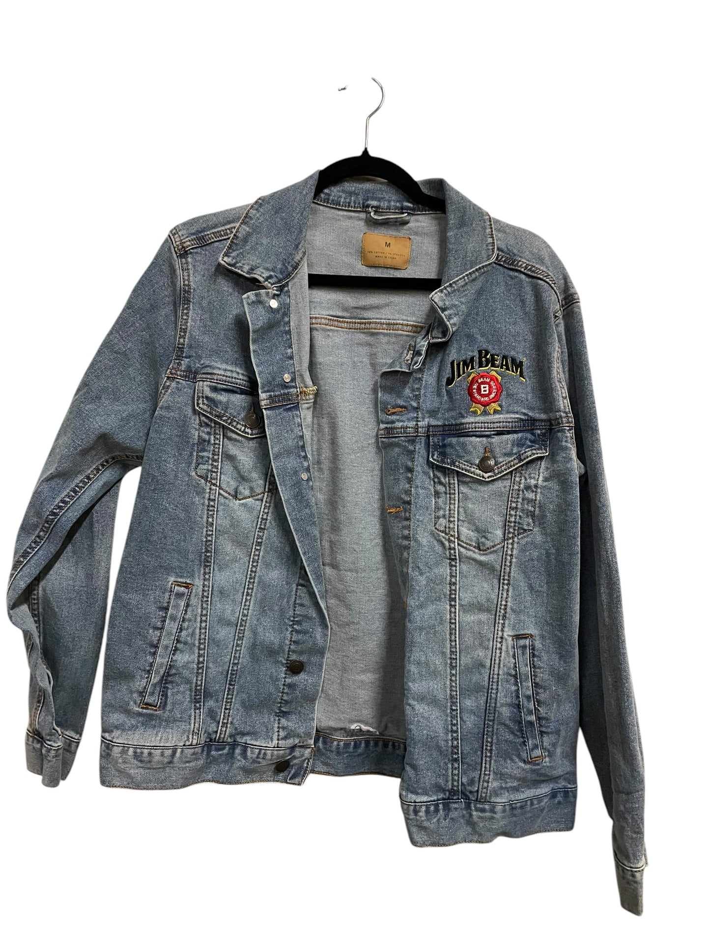 Jacket Denim By Clothes Mentor In Blue Denim, Size: M