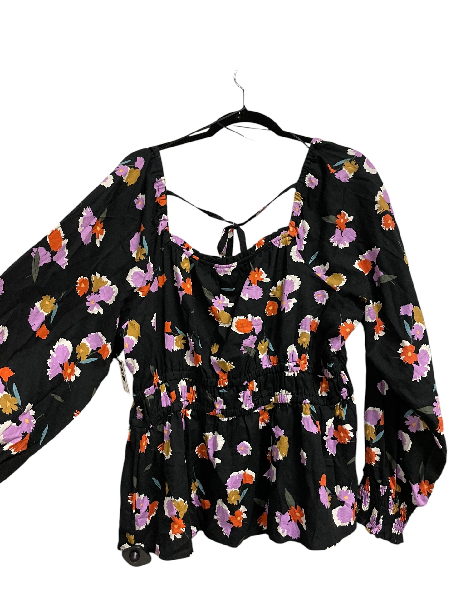 Top Long Sleeve By Ava & Viv In Black, Size: Xl