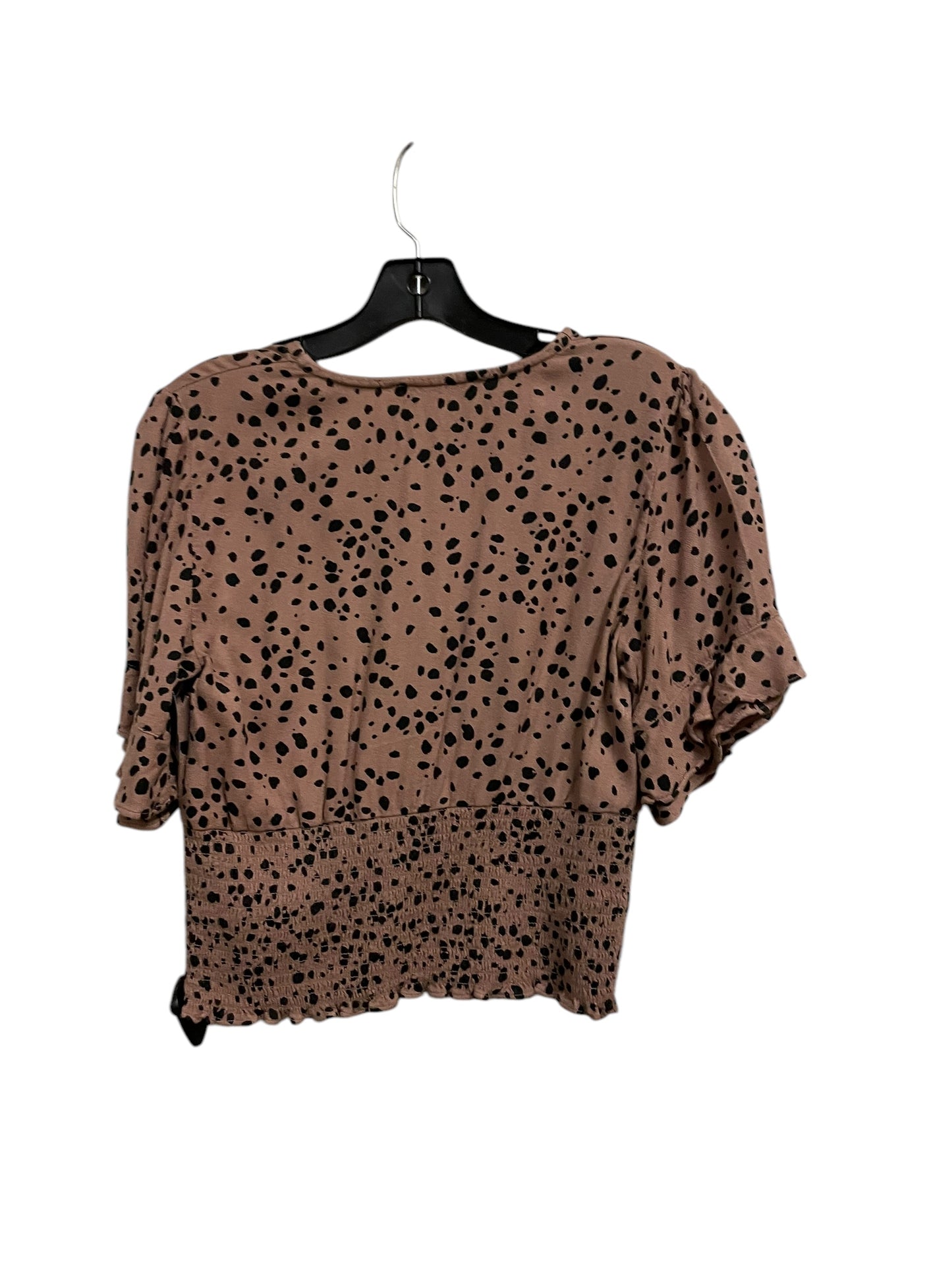 Top Short Sleeve By Abercrombie And Fitch In Brown, Size: S