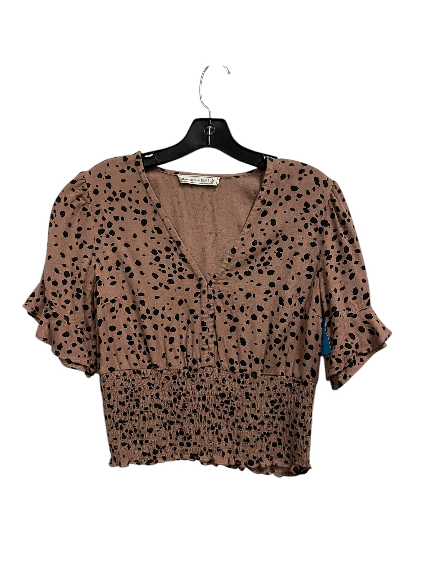 Top Short Sleeve By Abercrombie And Fitch In Brown, Size: S