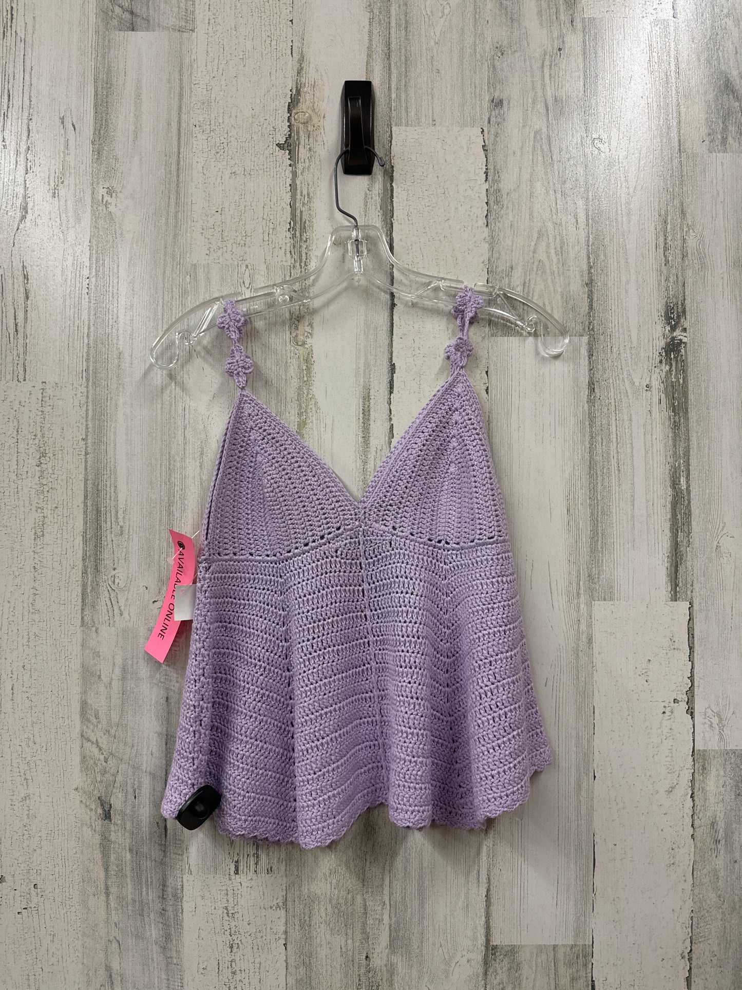 Purple Top Sleeveless Pol, Size S