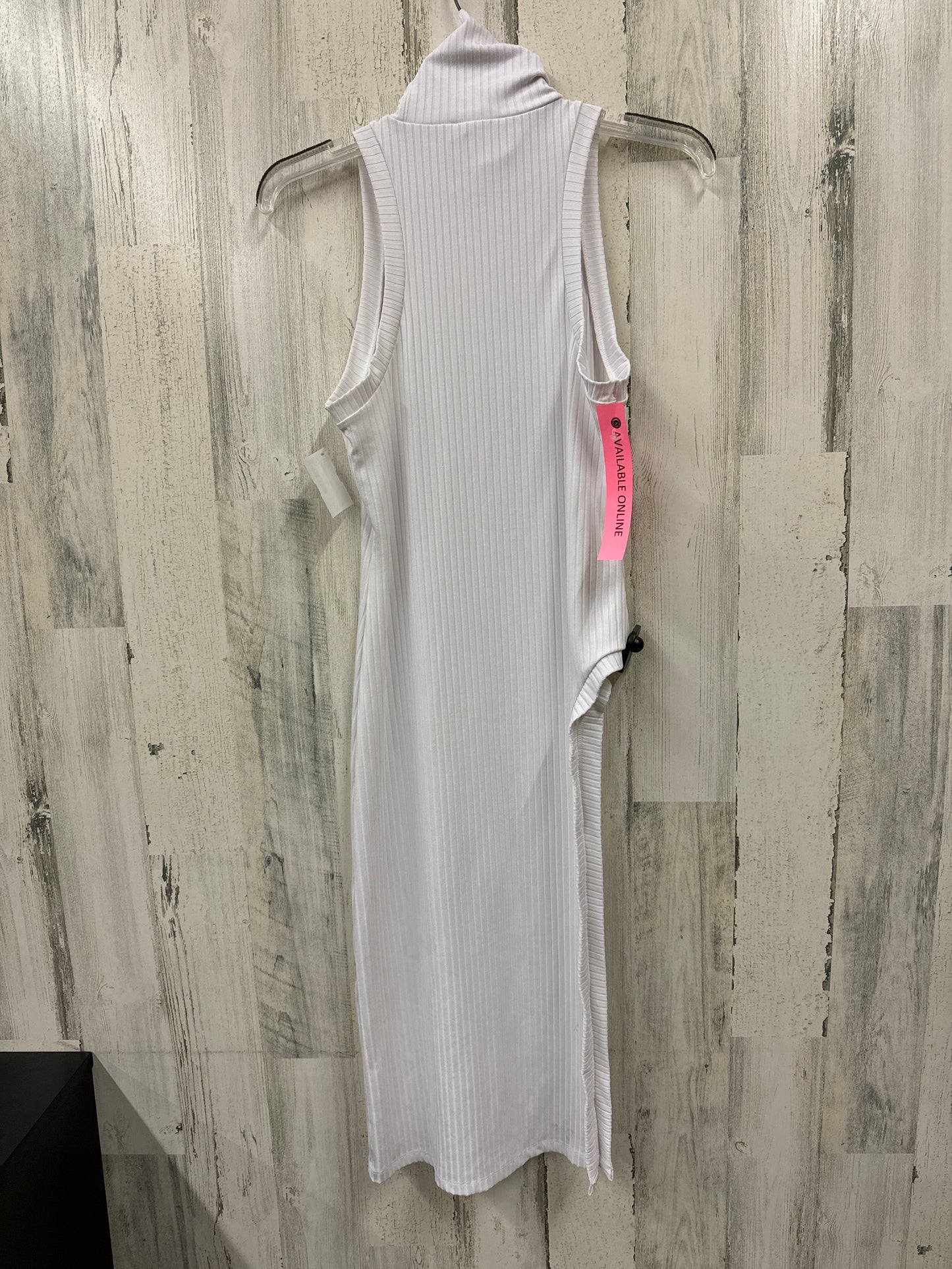 White Dress Casual Midi Nasty Gal, Size M