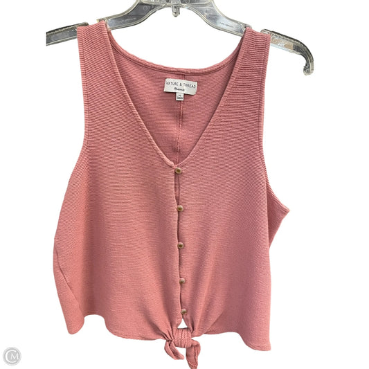 Top Sleeveless By Madewell In Pink, Size: Xl