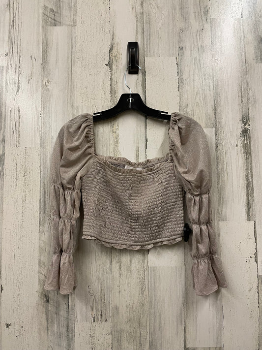 Top Long Sleeve By Blush In Brown, Size: S