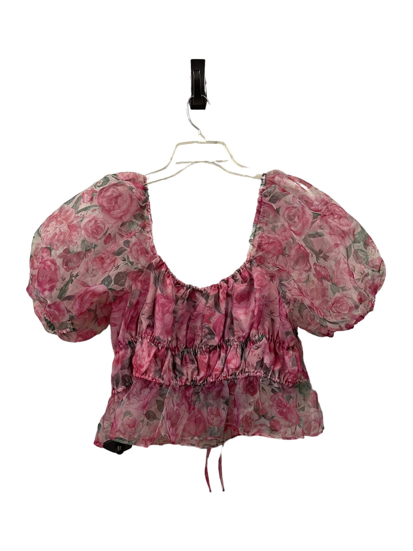 Top Short Sleeve By Joie In Pink, Size: L