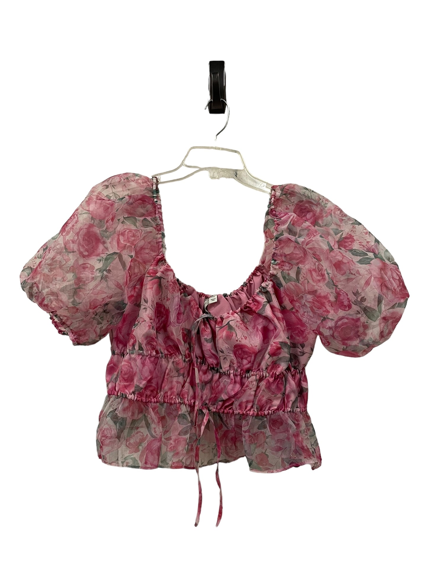 Top Short Sleeve By Joie In Pink, Size: L