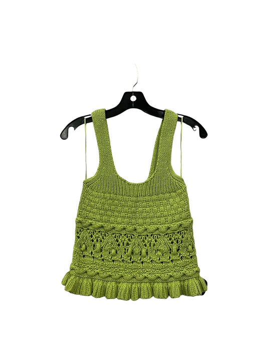 Top Sleeveless By Zara In Green, Size: S