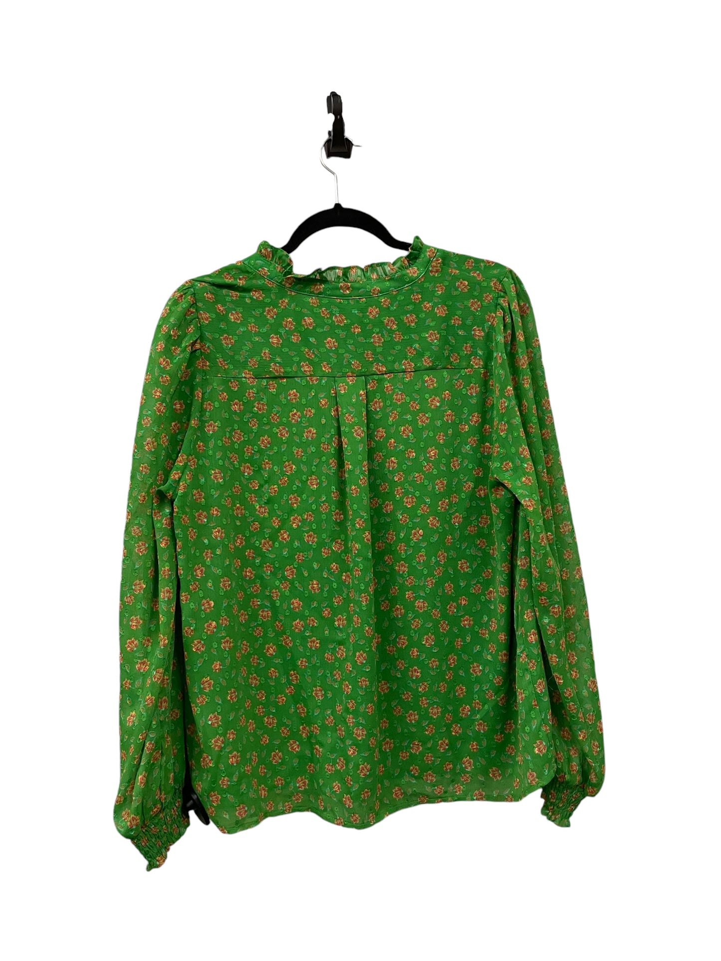 Top Long Sleeve By Joie In Green, Size: L