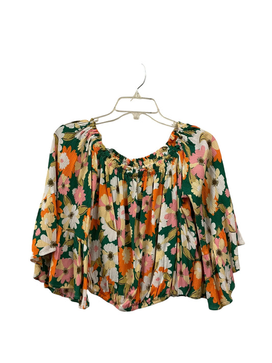 Top Long Sleeve By Adore In Green, Size: S