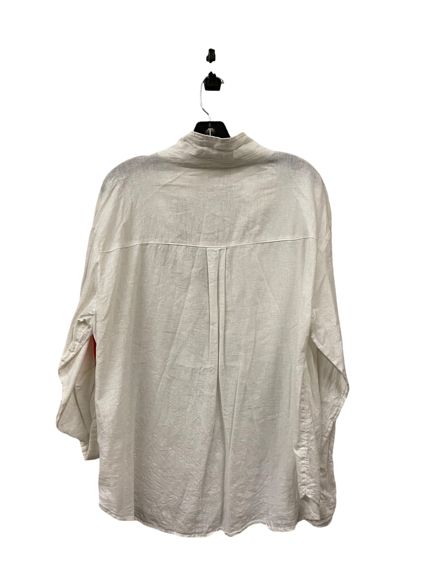 Top Long Sleeve By H&m In White, Size: M