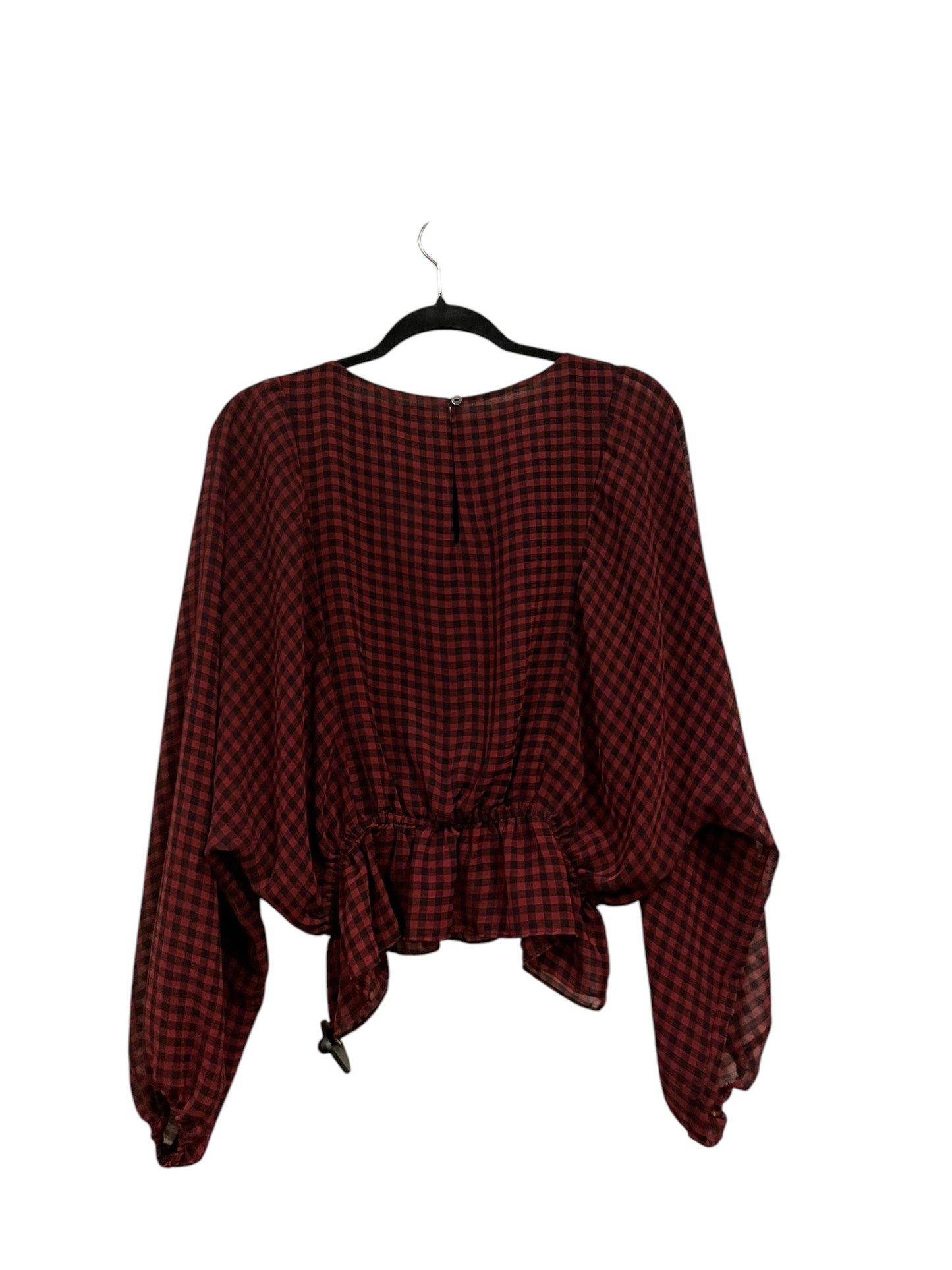 Top Long Sleeve By Olivaceous In Red, Size: M