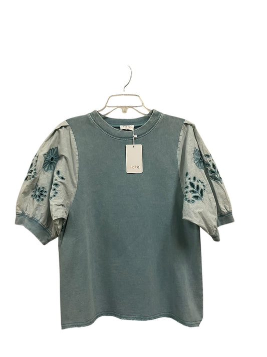 Top Long Sleeve By Fate In Teal, Size: S