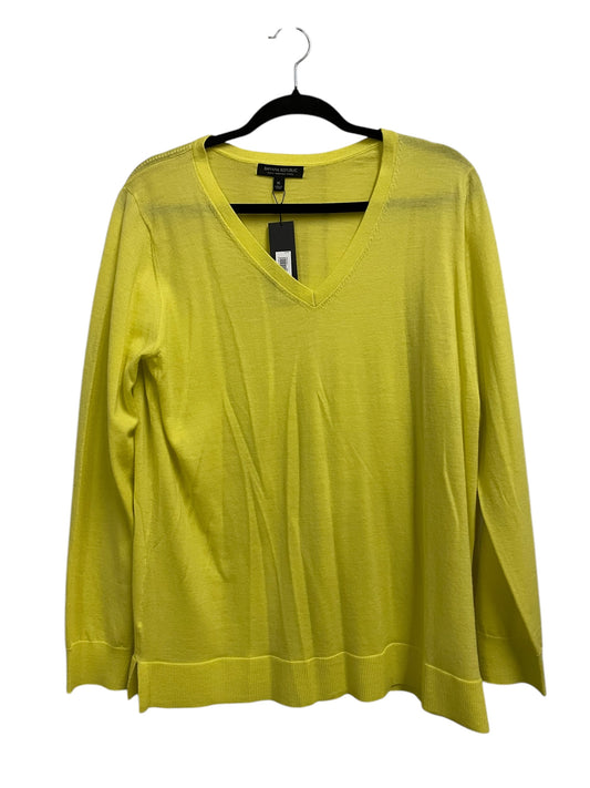 Top Long Sleeve By Banana Republic In Yellow, Size: Xl