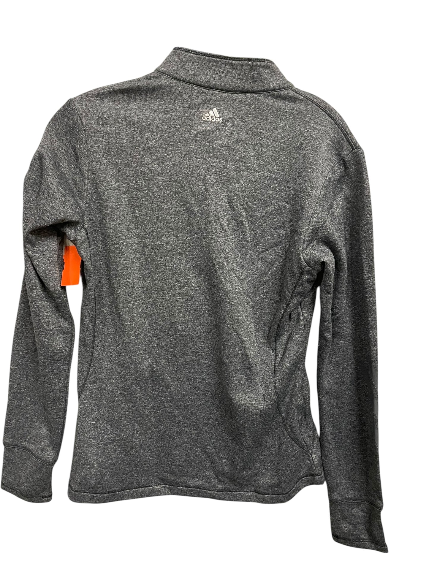 Athletic Top Long Sleeve Crewneck By Adidas In Grey, Size: S