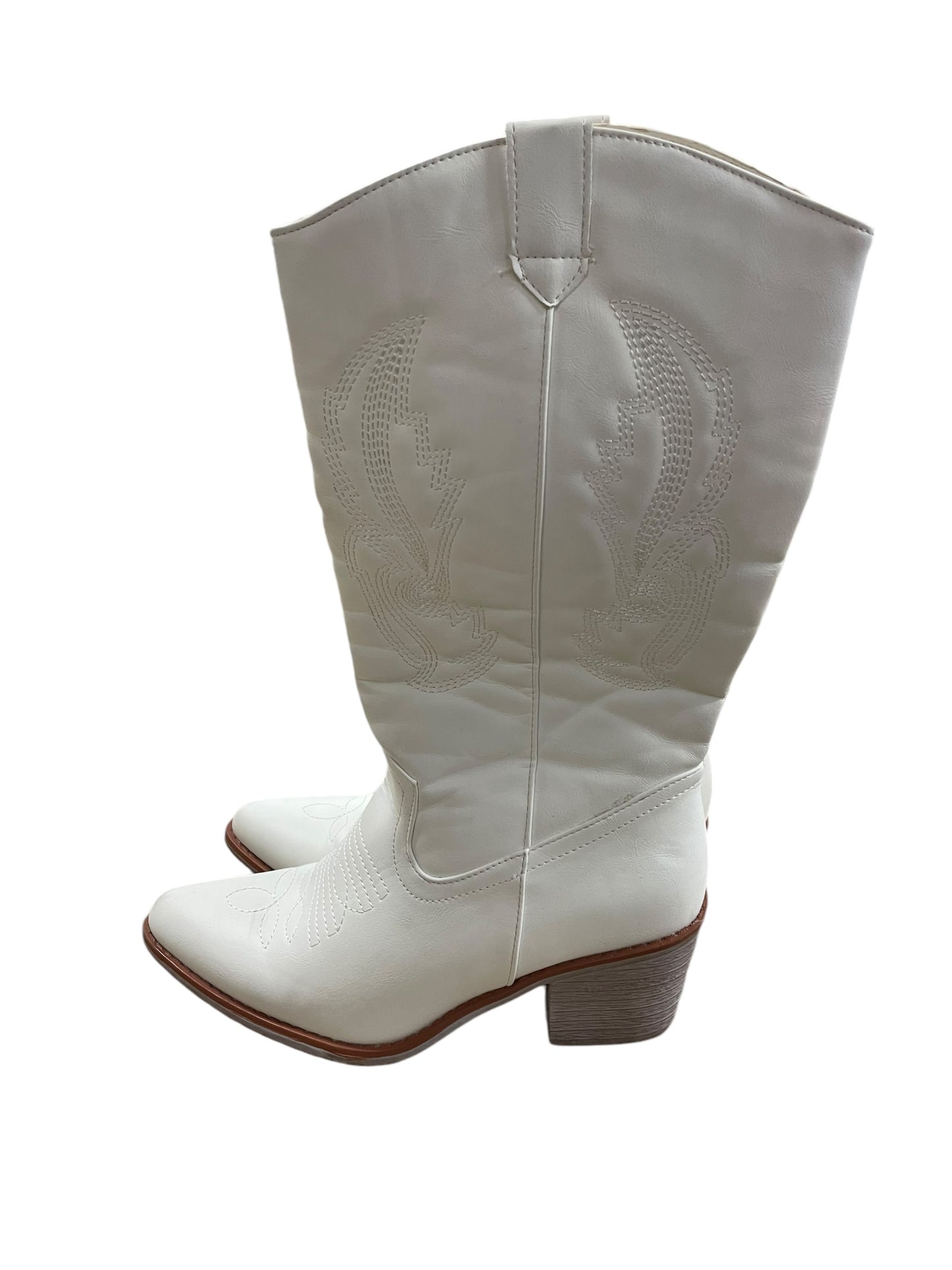 Boots Western By Clothes Mentor In White, Size: 8