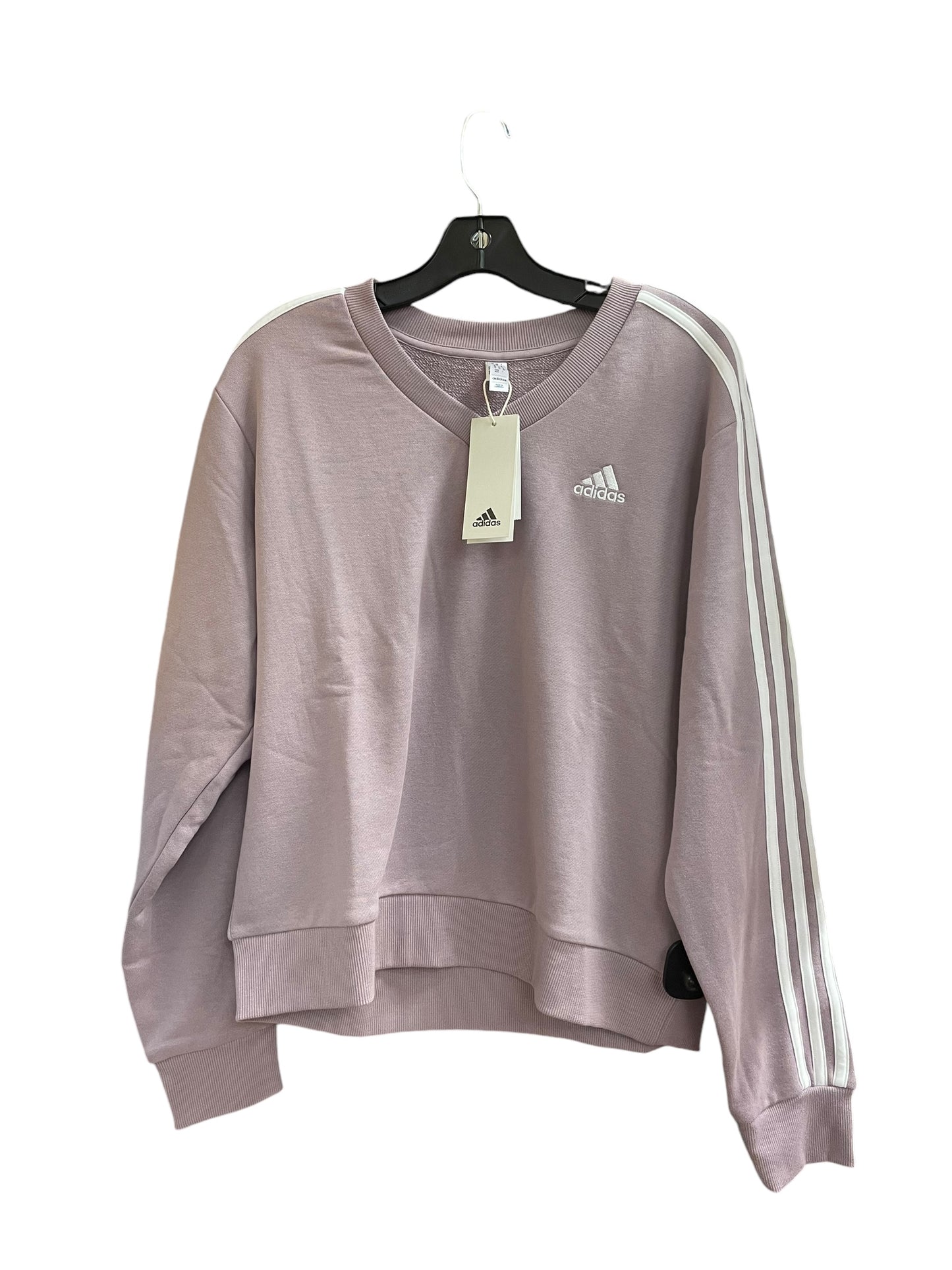 Athletic Sweatshirt Crewneck By Adidas In Purple, Size: M