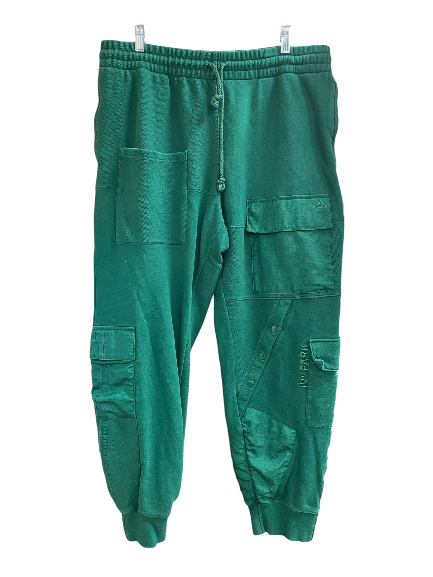 Athletic Pants By Adidas In Green, Size: L