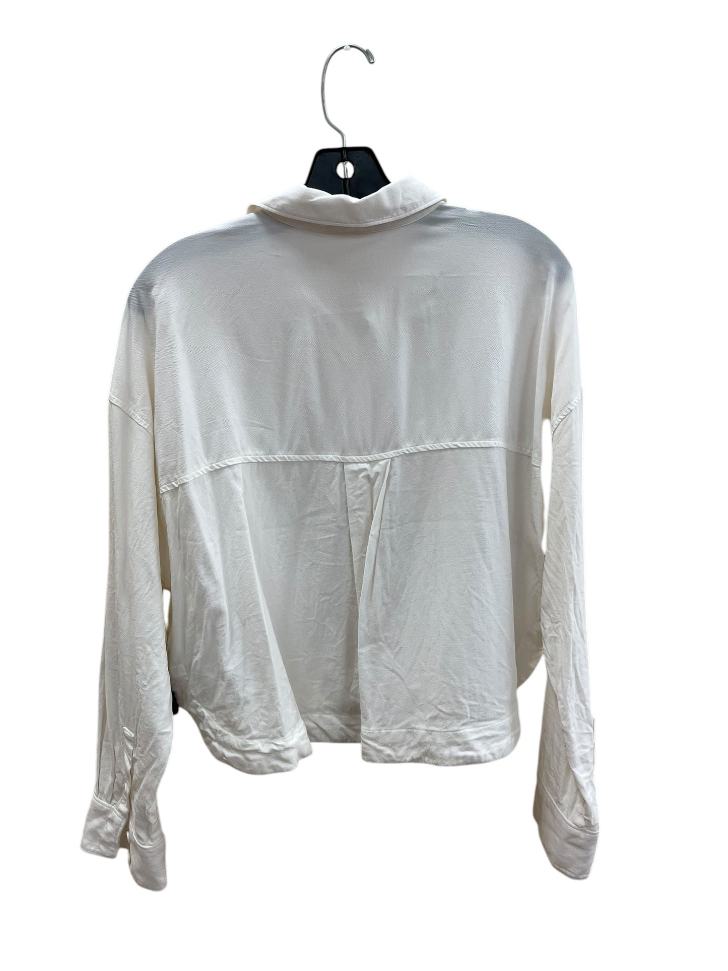 Top Long Sleeve By Madewell In White, Size: M