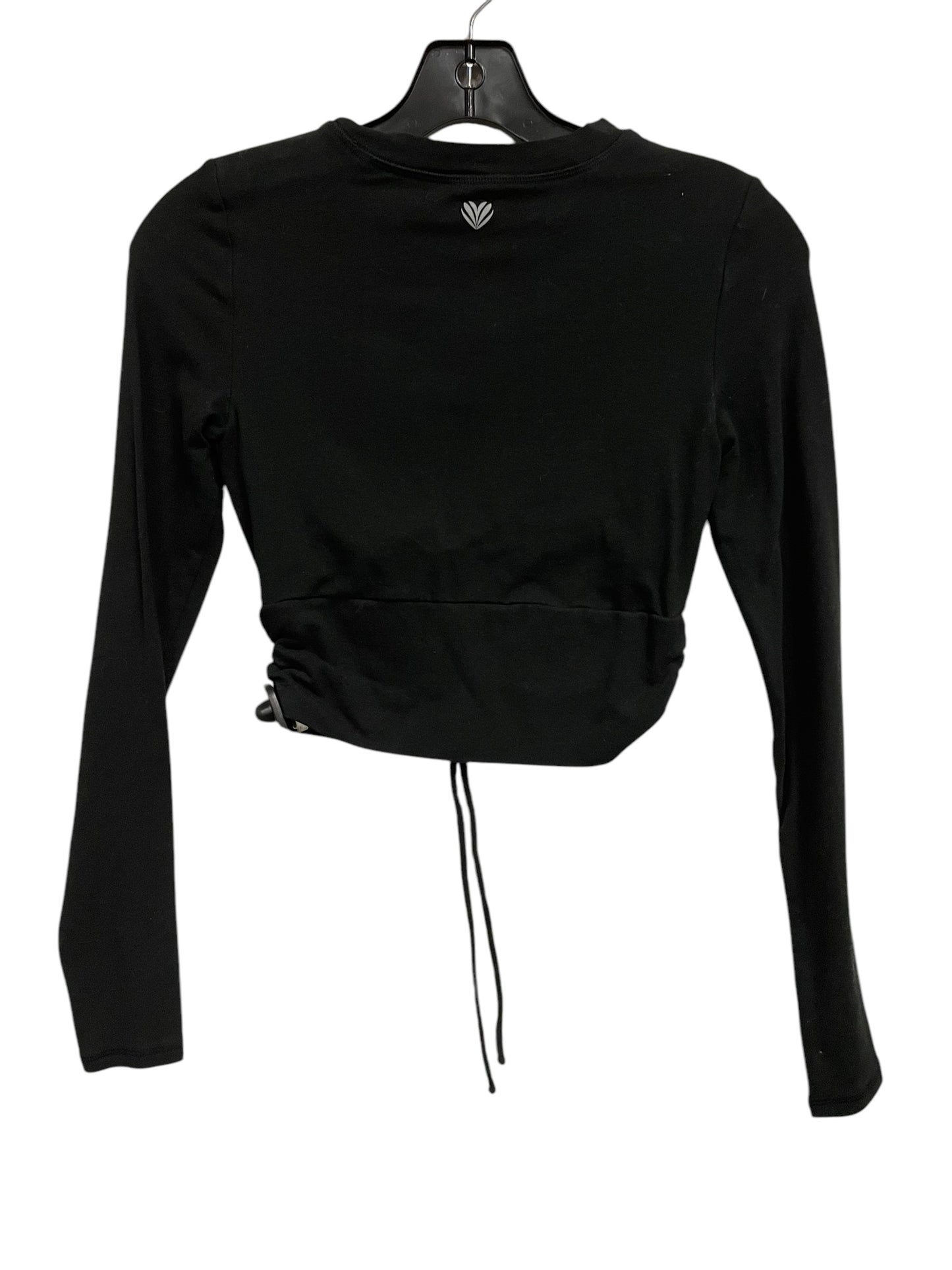 Athletic Top Long Sleeve Collar By Forever 21 In Black, Size: Xs