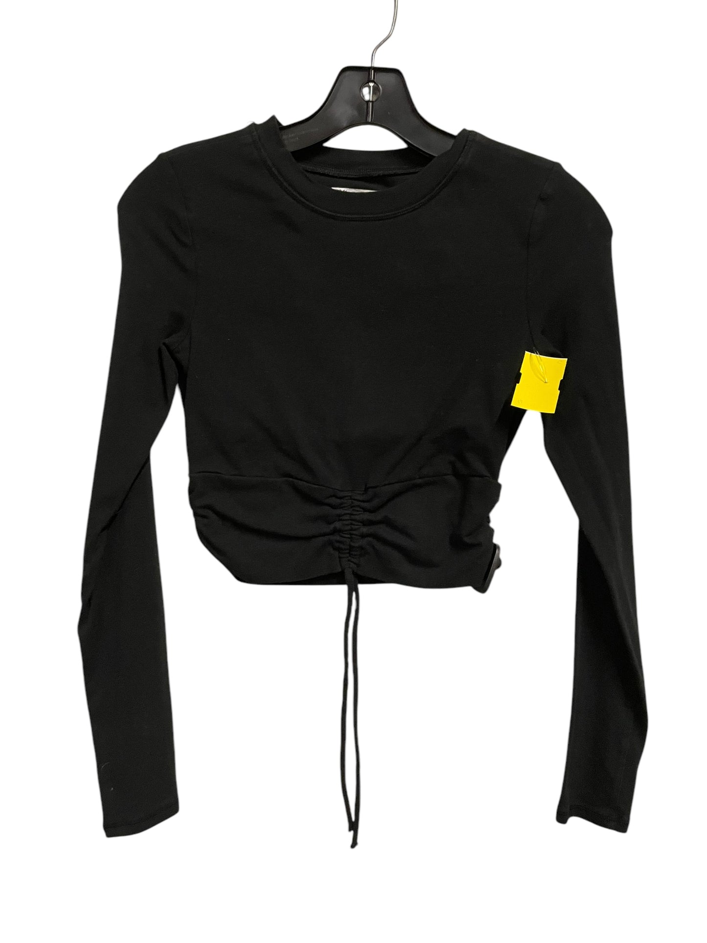 Athletic Top Long Sleeve Collar By Forever 21 In Black, Size: Xs