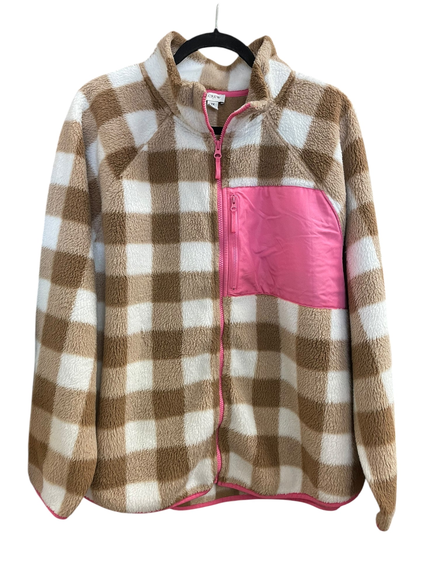 Jacket Fleece By J. Crew In Tan, Size: 2x