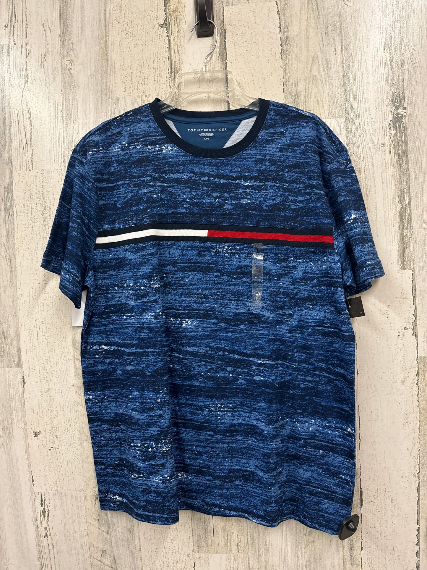 Blue Top Short Sleeve Tommy Hilfiger, Size L