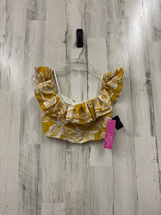 Yellow Top Short Sleeve Fashion Nova, Size Xs