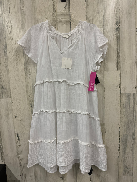 White Dress Casual Midi Beachlunchlounge, Size S