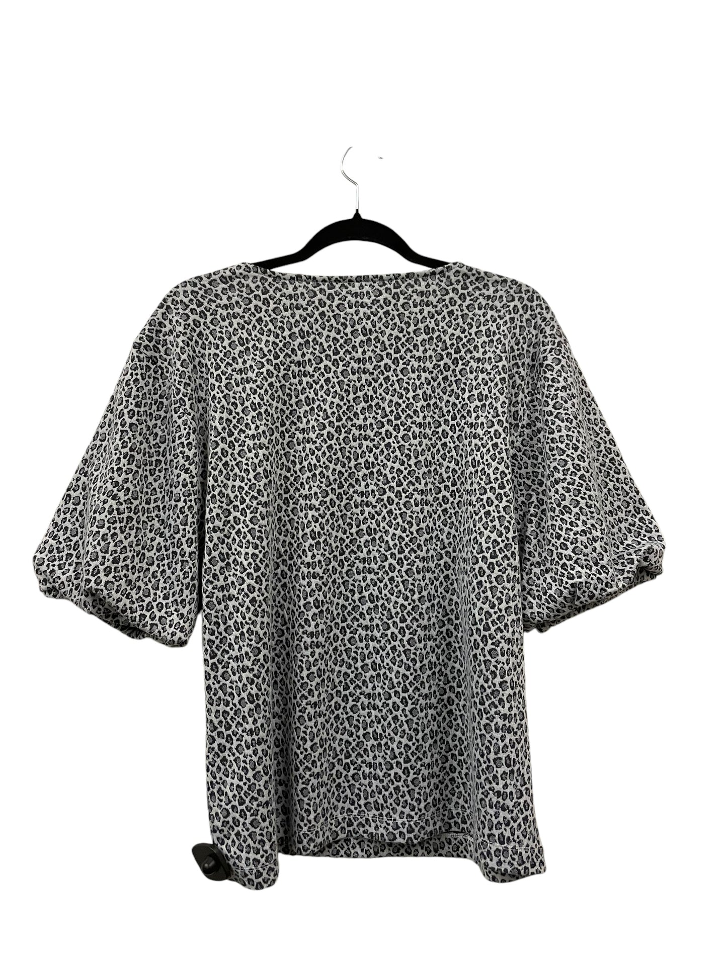 Top Short Sleeve By Loft In Animal Print, Size: L