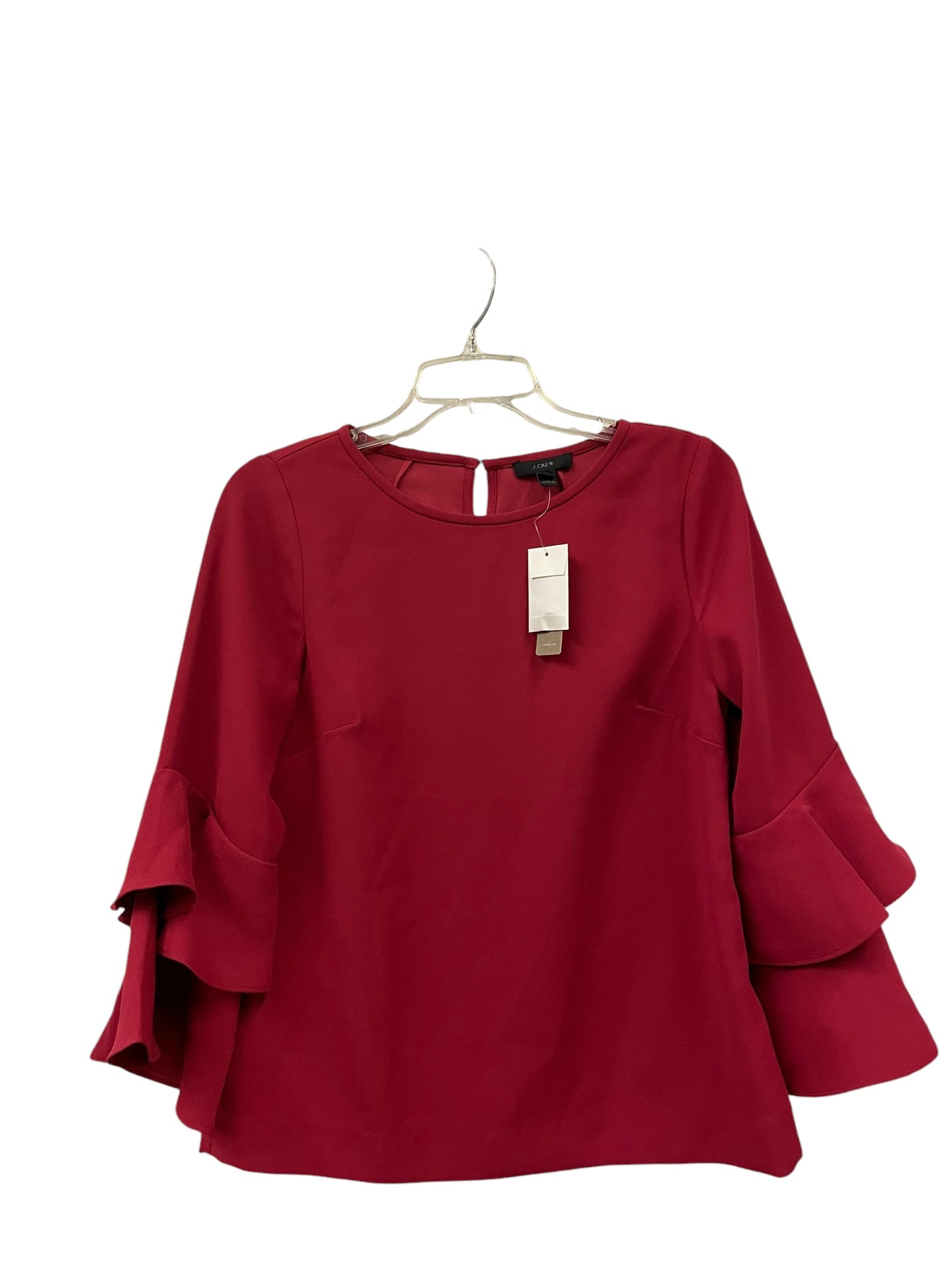 Top Long Sleeve By J. Crew In Red, Size: Xs