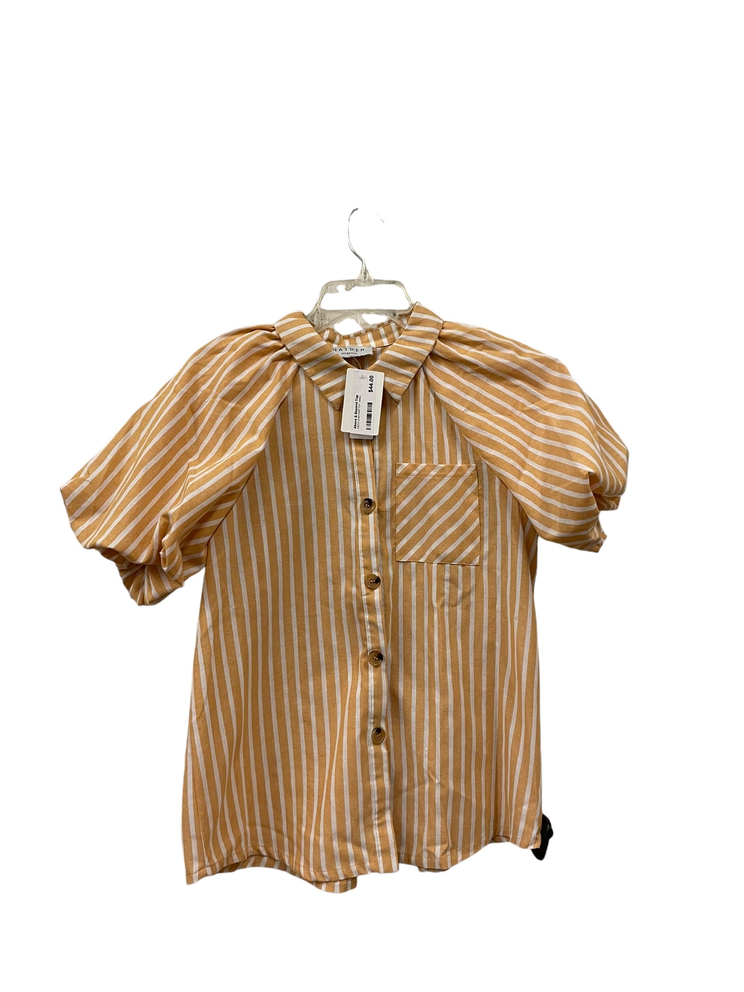 Top Short Sleeve By Hayden La In Striped Pattern, Size: S