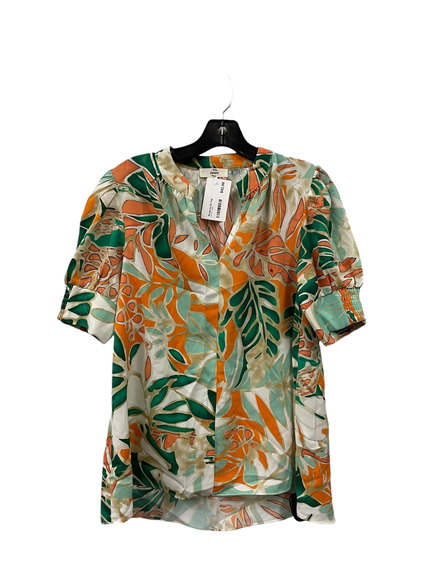 Top Short Sleeve By Entro In Multi-colored, Size: S