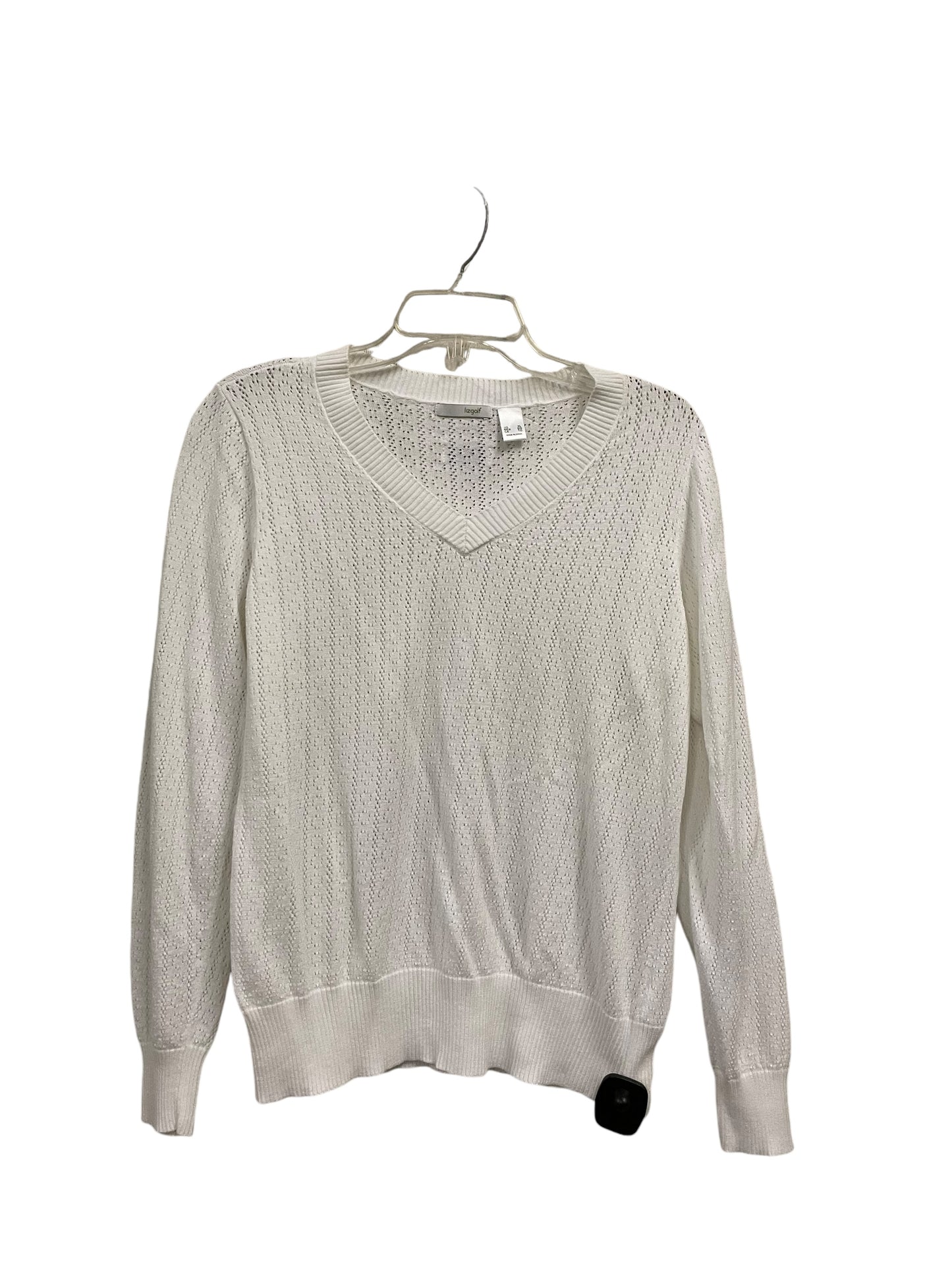 Top Long Sleeve By Clothes Mentor In White, Size: Xl